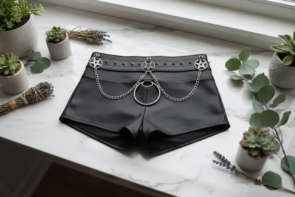 Goth Street Shorts - Sorceress Sanctuary Black / L-Black / M-Black / S