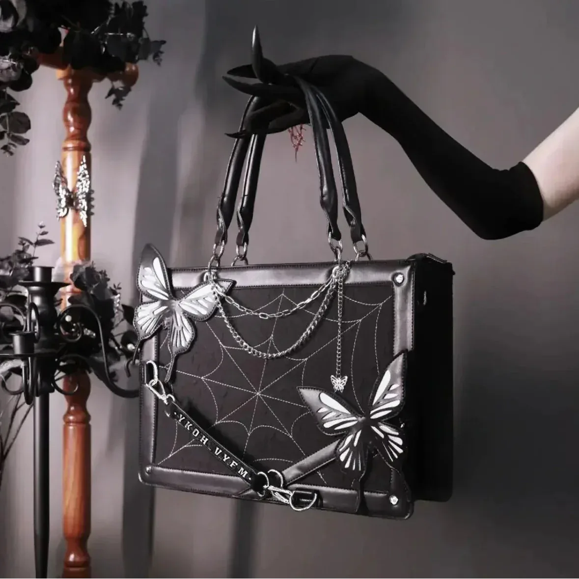 Gothic Butterfly Purse - Sorceress Sanctuary Black