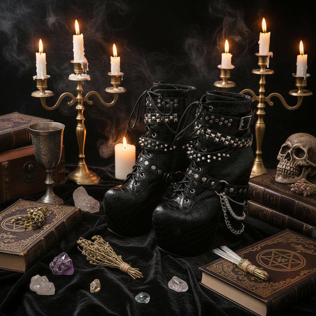 Gothic Chain Boots - Sorceress Sanctuary black / 36-black / 38-black / 37-black / 34-black / 39