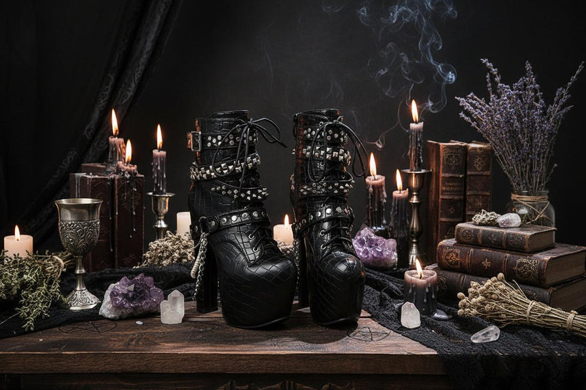 Gothic Chain Boots - Sorceress Sanctuary black / 36-black / 38-black / 37-black / 34-black / 39