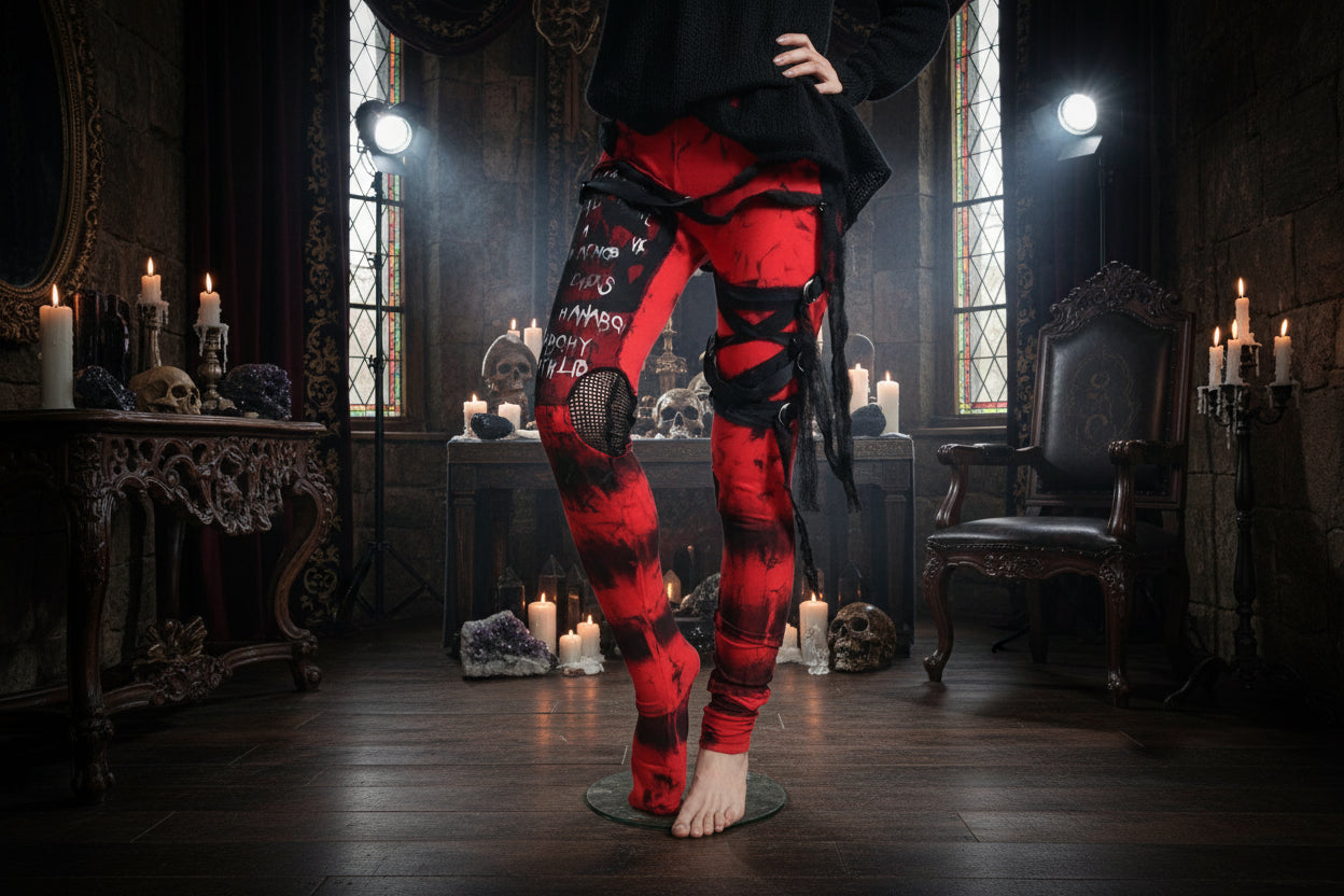 Gothic Distressed Leggings - Sorceress Sanctuary Black / S-Black / M-Black / L-Black / XL-Black / 2XL