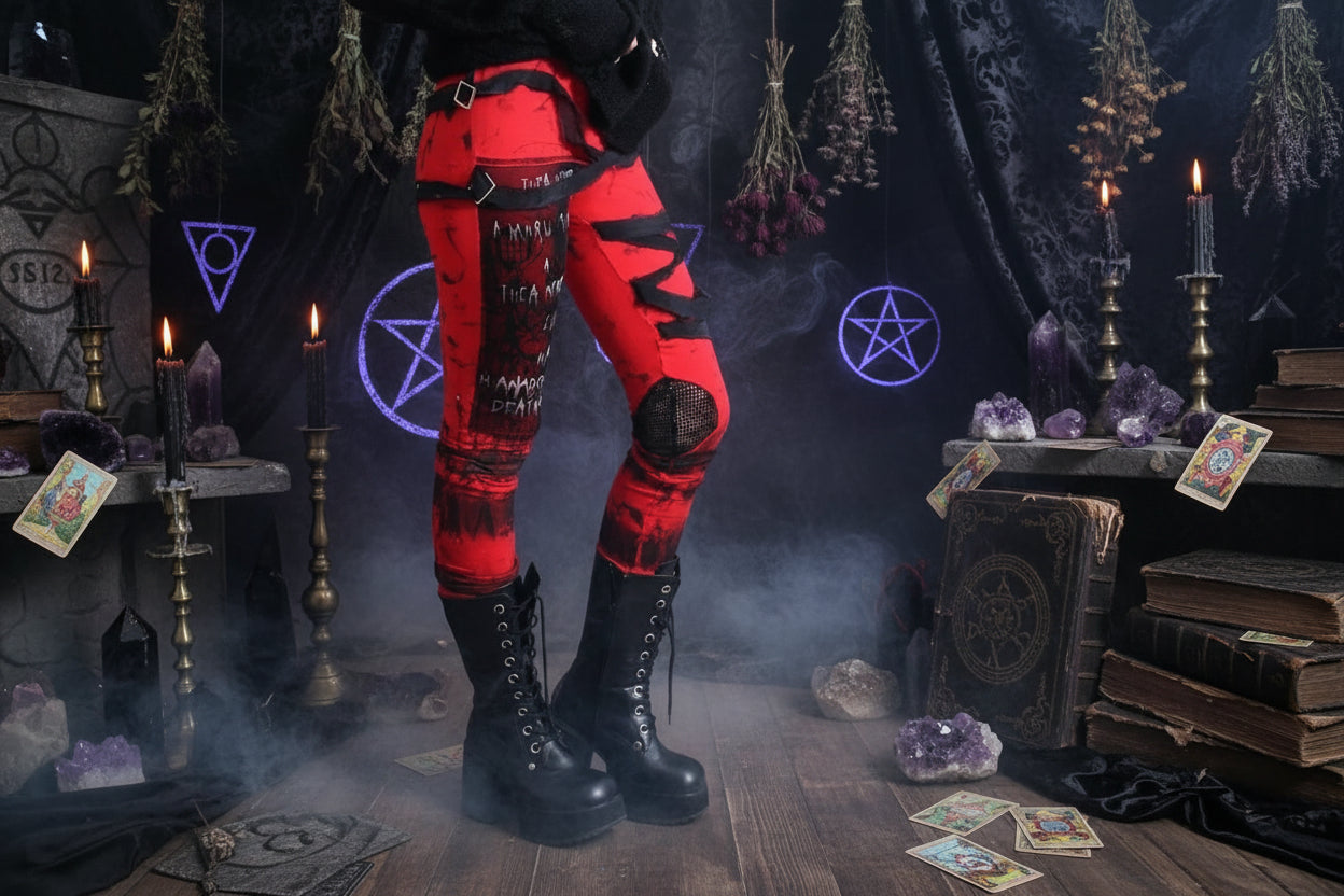 Gothic Distressed Leggings - Sorceress Sanctuary Black / S-Black / M-Black / L-Black / XL-Black / 2XL