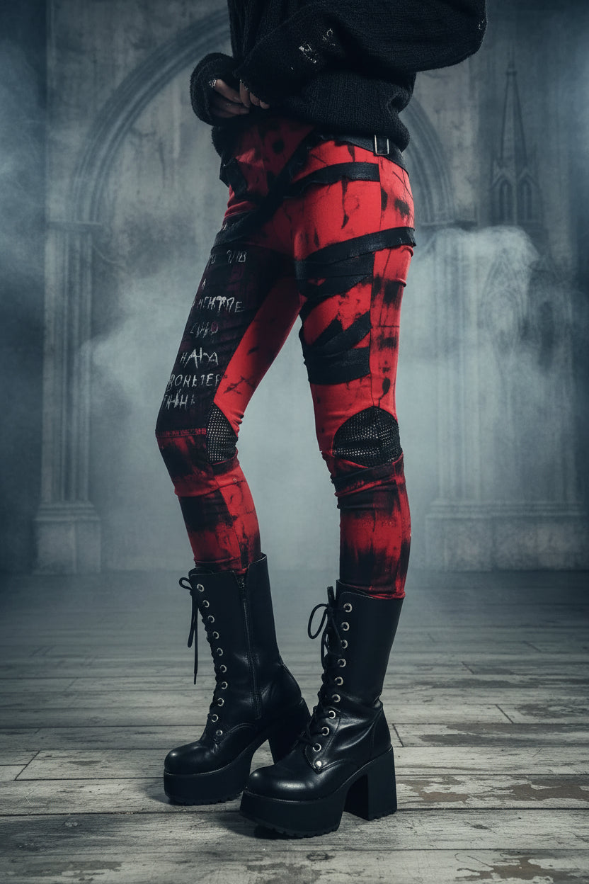 Gothic Distressed Leggings - Sorceress Sanctuary Black / S-Black / M-Black / L-Black / XL-Black / 2XL