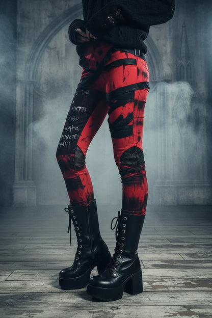 Gothic Distressed Leggings - Sorceress Sanctuary Black / S-Black / M-Black / L-Black / XL-Black / 2XL