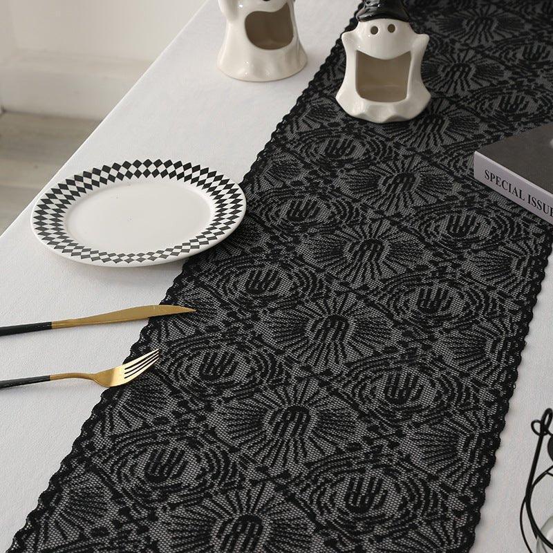 Gothic Lace Tablecloth - Sorceress Sanctuary Spider / 30×45cm-Spider / 30×60cm-Spider / 30×100cm-Spider / 30×150cm-Spider / 30×180cm