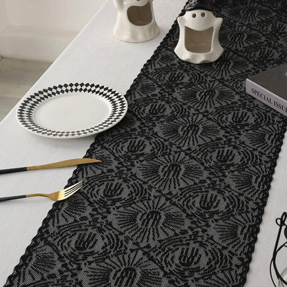 Gothic Lace Tablecloth - Sorceress Sanctuary Spider / 30×45cm-Spider / 30×60cm-Spider / 30×100cm-Spider / 30×150cm-Spider / 30×180cm