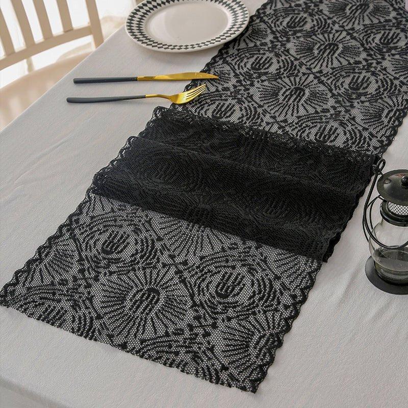 Gothic Lace Tablecloth - Sorceress Sanctuary Spider / 30×45cm-Spider / 30×60cm-Spider / 30×100cm-Spider / 30×150cm-Spider / 30×180cm