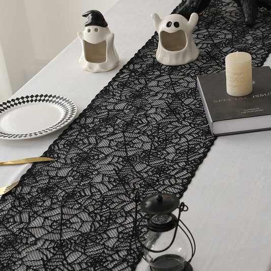 Gothic Lace Tablecloth - Sorceress Sanctuary Spider / 30×45cm-Spider / 30×60cm-Spider / 30×100cm-Spider / 30×150cm-Spider / 30×180cm