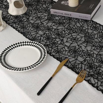 Gothic Lace Tablecloth - Sorceress Sanctuary Spider / 30×45cm-Spider / 30×60cm-Spider / 30×100cm-Spider / 30×150cm-Spider / 30×180cm