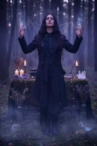 Gothic Punk Jacket - Sorceress Sanctuary Black / S-Black / M-Black / L-Black / XL-Black / 2XL