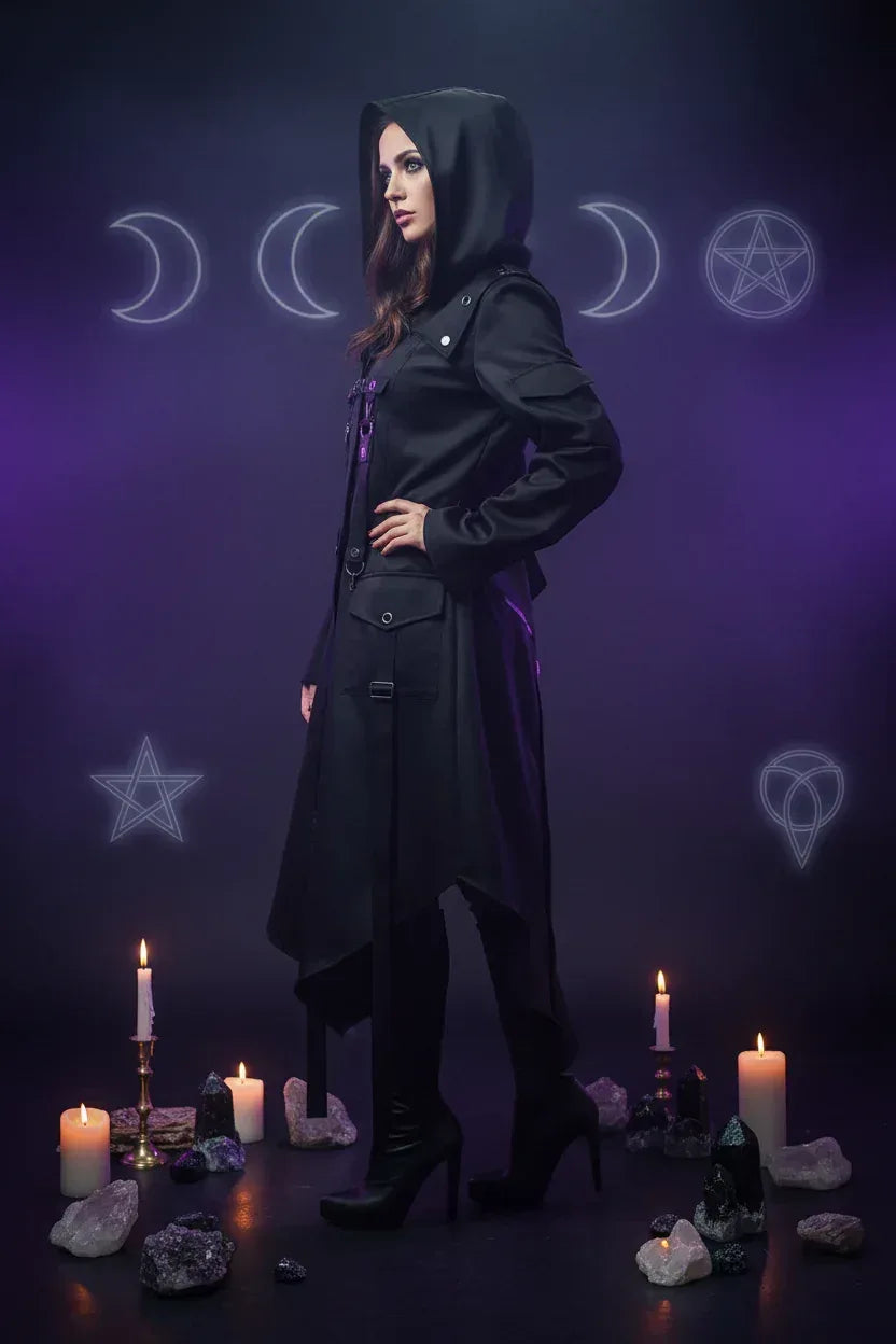 Gothic Punk Jacket - Sorceress Sanctuary Black / S-Black / M-Black / L-Black / XL-Black / 2XL
