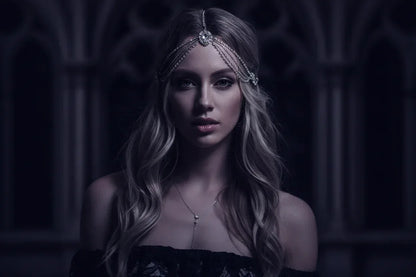 Gothic Queen HeadPiece - Sorceress Sanctuary Silver-Gold