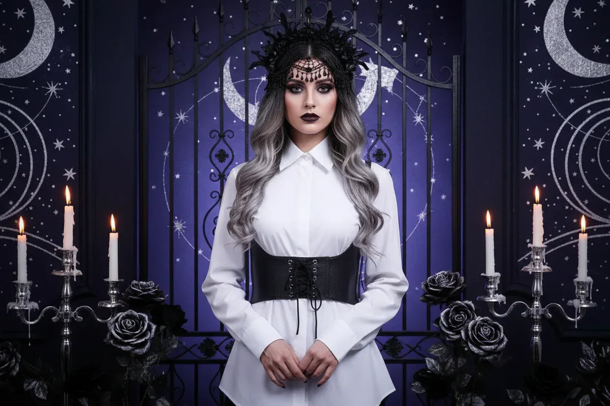 Gothic Rope Corset - Sorceress Sanctuary Black / CHINA / 70cm-Black / CHINA / 77cm-Black / CHINA / 86cm-Black / CHINA / 95cm-Black / CHINA / 104cm