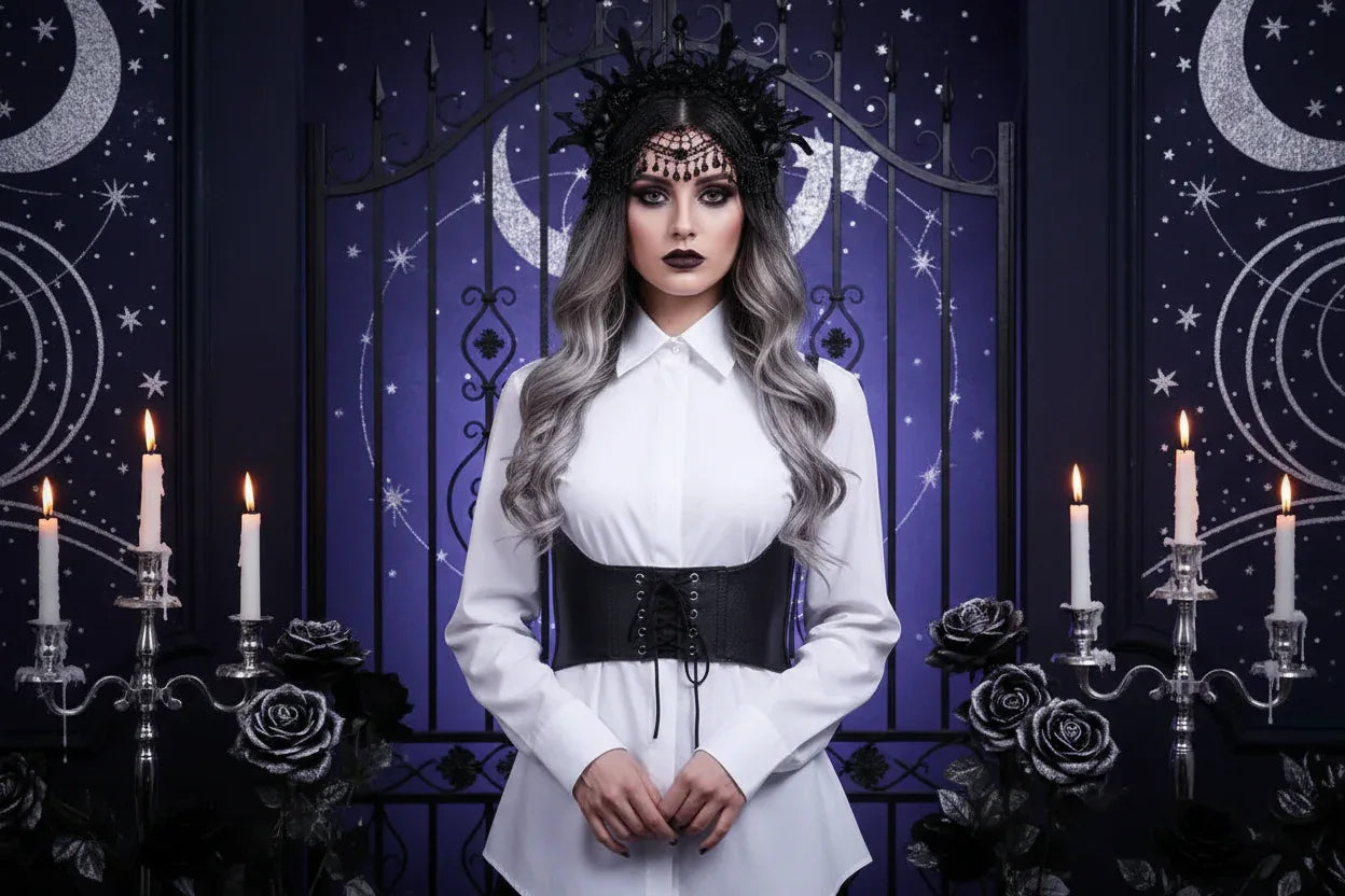 Gothic Rope Corset - Sorceress Sanctuary Black / CHINA / 70cm-Black / CHINA / 77cm-Black / CHINA / 86cm-Black / CHINA / 95cm-Black / CHINA / 104cm