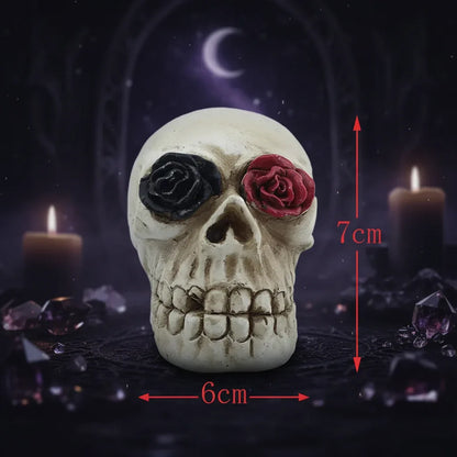 Gothic Skull Light - Sorceress Sanctuary Dazzled skull-Head flower skull-Skull with flowers