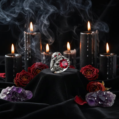 Minimalist Skull Spider Ring - Halloween Collection Sorceress Sanctuary