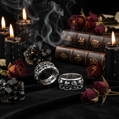 Minimalist Skull Spider Ring - Halloween Collection Sorceress Sanctuary