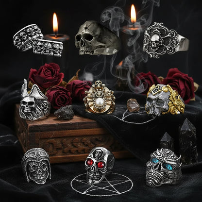 Minimalist Skull Spider Ring - Halloween Collection Sorceress Sanctuary