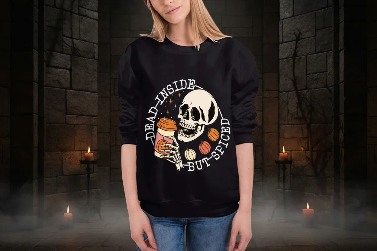 Gothic Skull Sweatshirt - Sorceress Sanctuary Black1 / M-Black1 / L-Black2 / XL-Black4 / XL-Black3 / 2XL