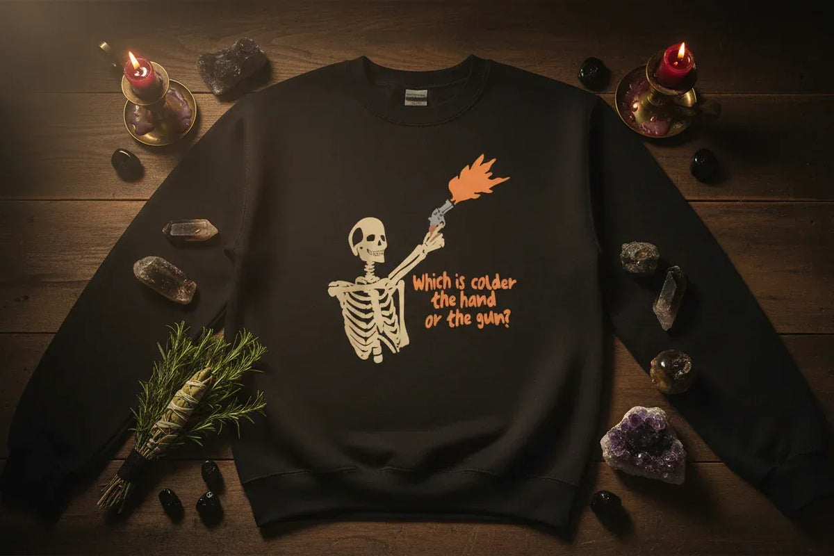 Gothic Skull Sweatshirt - Sorceress Sanctuary Black1 / M-Black1 / L-Black2 / XL-Black4 / XL-Black3 / 2XL