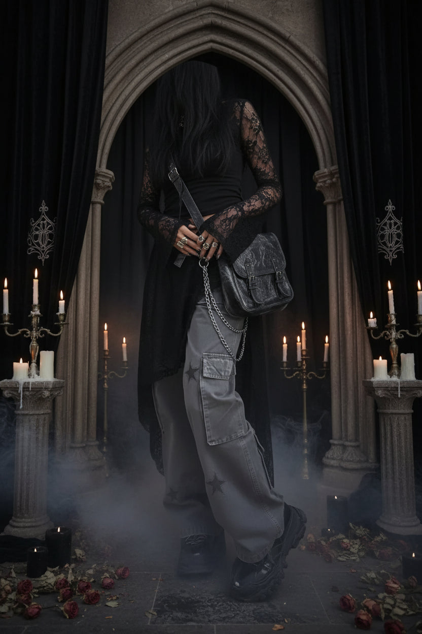 Gothic Star Jeans - Sorceress Sanctuary Grey / L-Grey / M-Grey / S