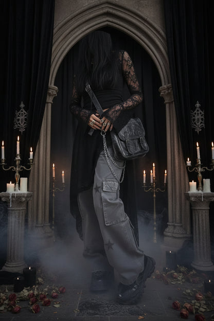 Gothic Star Jeans - Sorceress Sanctuary Grey / L-Grey / M-Grey / S