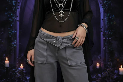 Gothic Star Jeans - Sorceress Sanctuary Grey / L-Grey / M-Grey / S