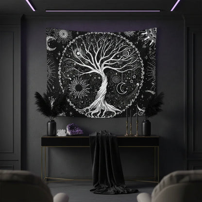 Gothic Tree Tapestry - Sorceress Sanctuary 37.4*28.7 Inch-59.1*51.2 Inch-78.8*59.1 Inch