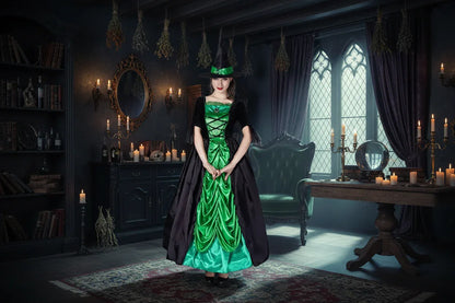 Green Witch Dress - Sorceress Sanctuary Green / Average Size