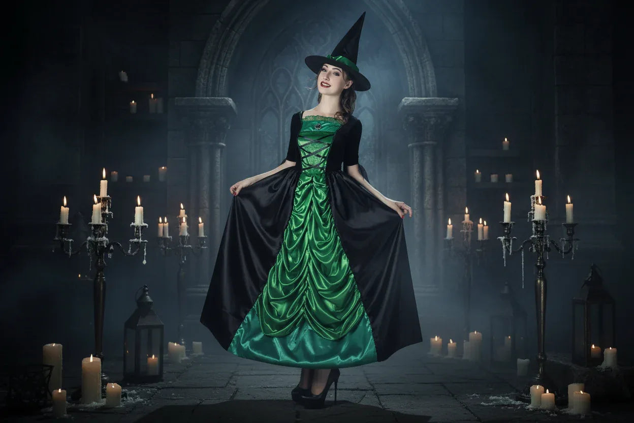 Green Witch Dress - Sorceress Sanctuary Green / Average Size