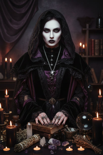 Half Face Skull Necklace - Sorceress Sanctuary