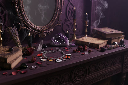Halloween Charm Bracelet - Sorceress Sanctuary Silver