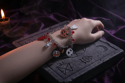 Halloween Charm Bracelet - Sorceress Sanctuary Silver