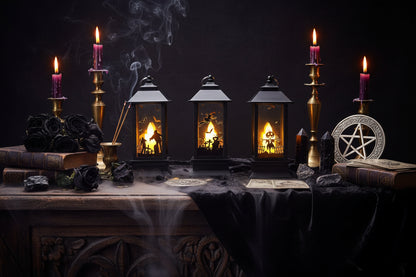 Halloween LED Lanterns - Sorceress Sanctuary 3 style-5 style-2 style-4 style-1 style
