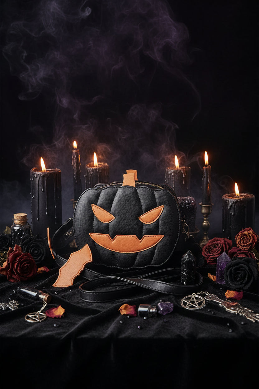 Halloween Pumpkin Crossbody Bag - Sorceress Sanctuary