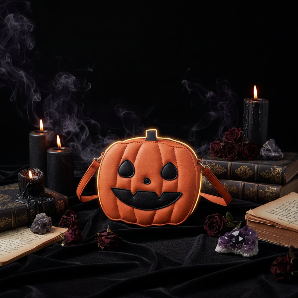 Halloween Pumpkin Crossbody Bag - Sorceress Sanctuary