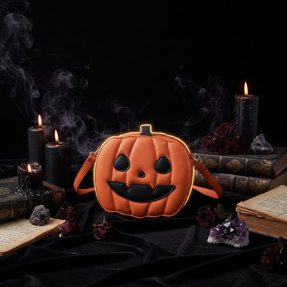 Halloween Pumpkin Crossbody Bag - Sorceress Sanctuary