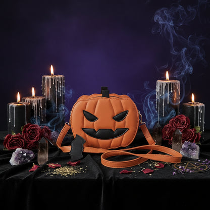Halloween Pumpkin Crossbody Bag - Sorceress Sanctuary