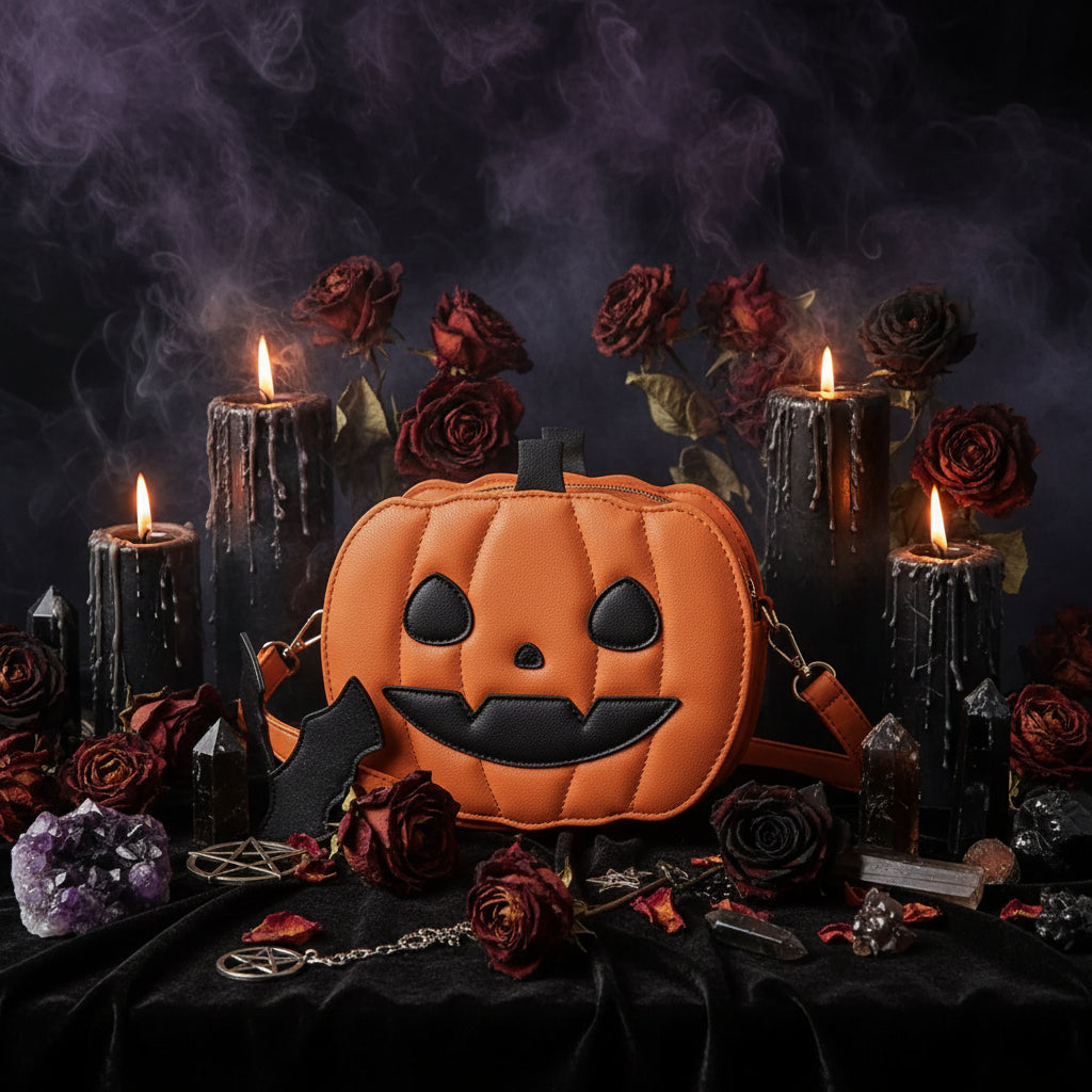 Halloween Pumpkin Crossbody Bag - Sorceress Sanctuary