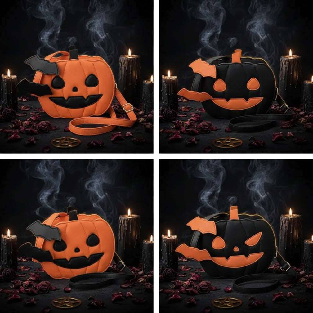 Halloween Pumpkin Crossbody Bag - Sorceress Sanctuary