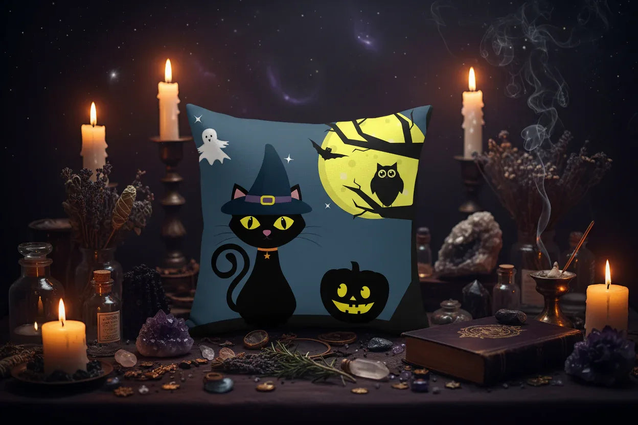 Halloween Witch Pillowcases - Sorceress Sanctuary 1 / 45x45CM-2 / 45x45CM-3 / 45x45CM-4 / 45x45CM-5 / 45x45CM