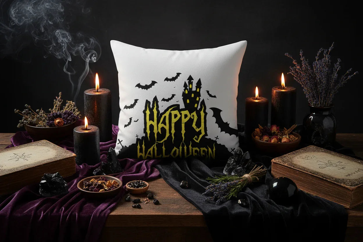 Halloween Witch Pillowcases - Sorceress Sanctuary 1 / 45x45CM-2 / 45x45CM-3 / 45x45CM-4 / 45x45CM-5 / 45x45CM