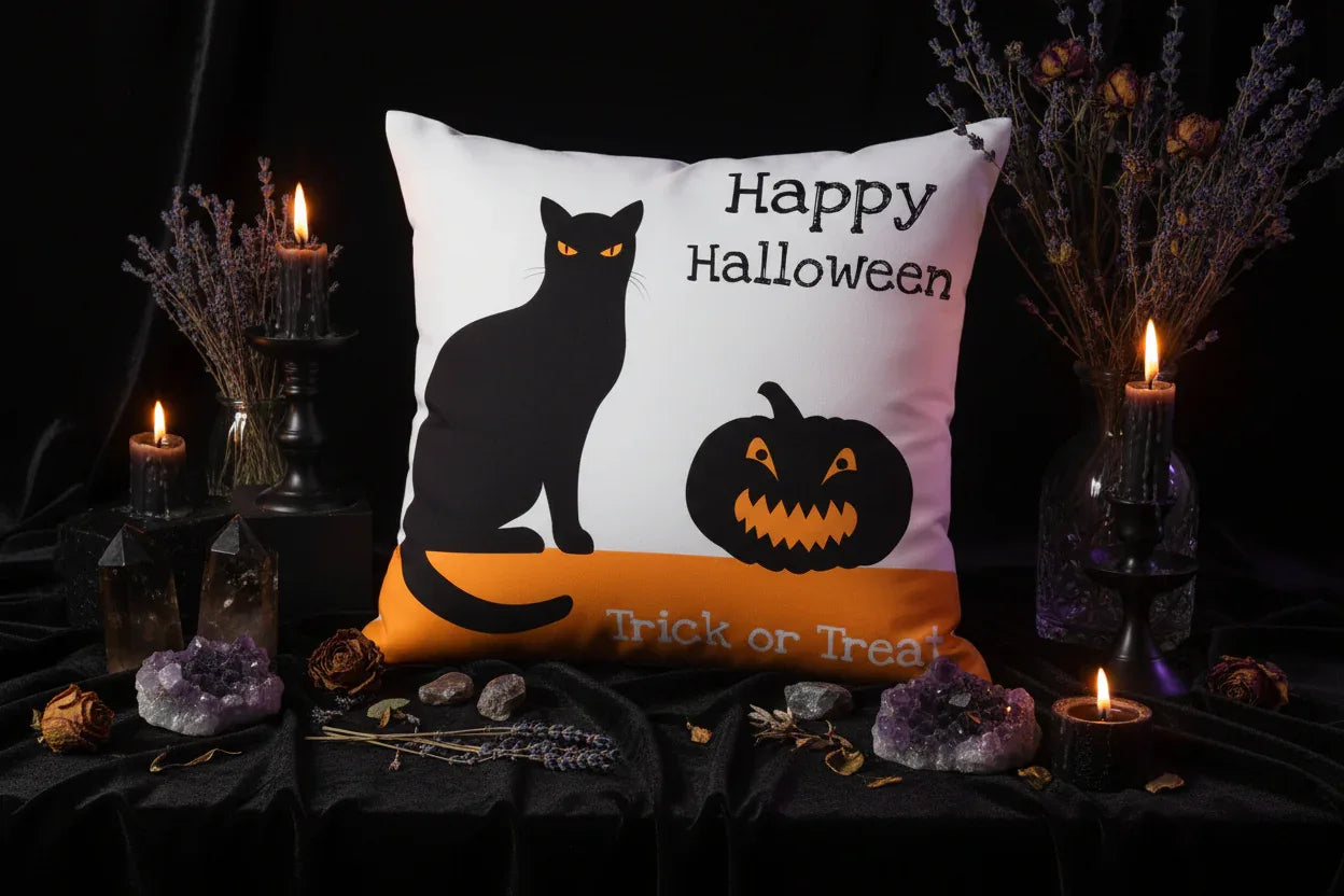 Halloween Witch Pillowcases - Sorceress Sanctuary 1 / 45x45CM-2 / 45x45CM-3 / 45x45CM-4 / 45x45CM-5 / 45x45CM