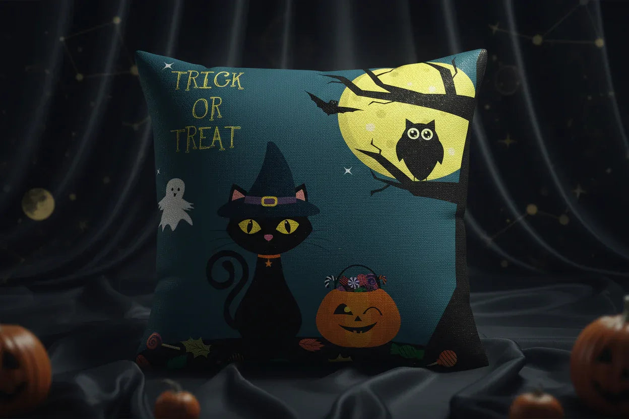 Halloween Witch Pillowcases - Sorceress Sanctuary 1 / 45x45CM-2 / 45x45CM-3 / 45x45CM-4 / 45x45CM-5 / 45x45CM