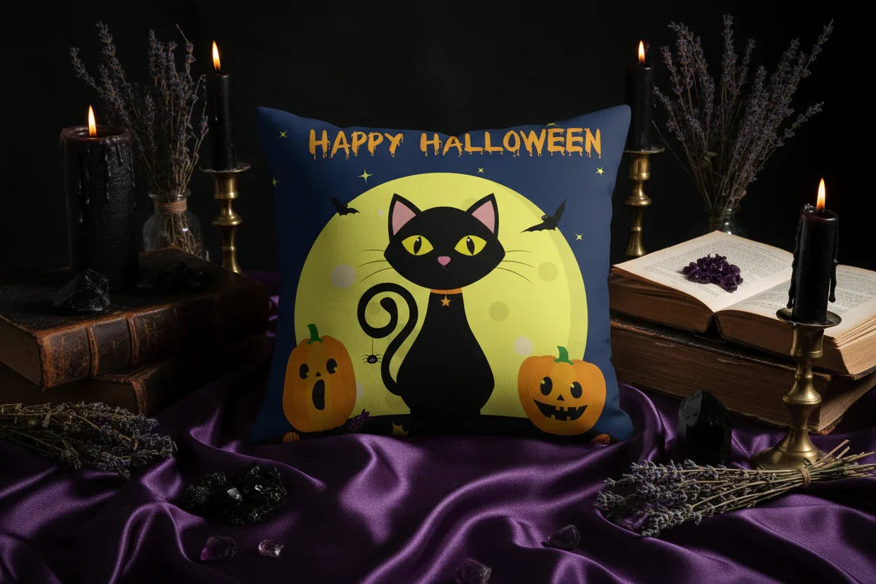 Halloween Witch Pillowcases - Sorceress Sanctuary 1 / 45x45CM-2 / 45x45CM-3 / 45x45CM-4 / 45x45CM-5 / 45x45CM