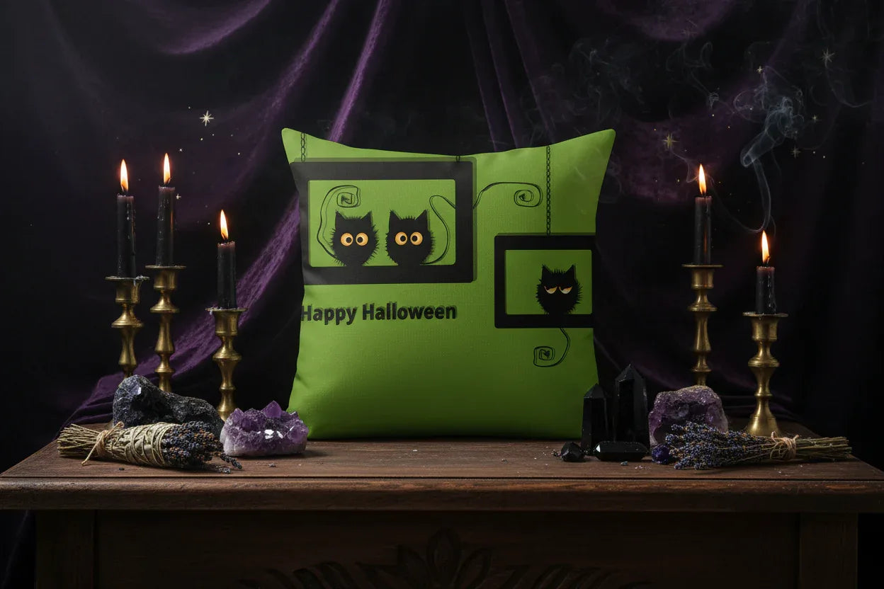 Halloween Witch Pillowcases - Sorceress Sanctuary 1 / 45x45CM-2 / 45x45CM-3 / 45x45CM-4 / 45x45CM-5 / 45x45CM