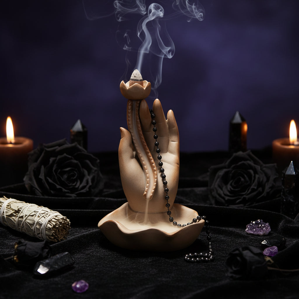 Hand Incense Burner - Sorceress Sanctuary Fingered citron