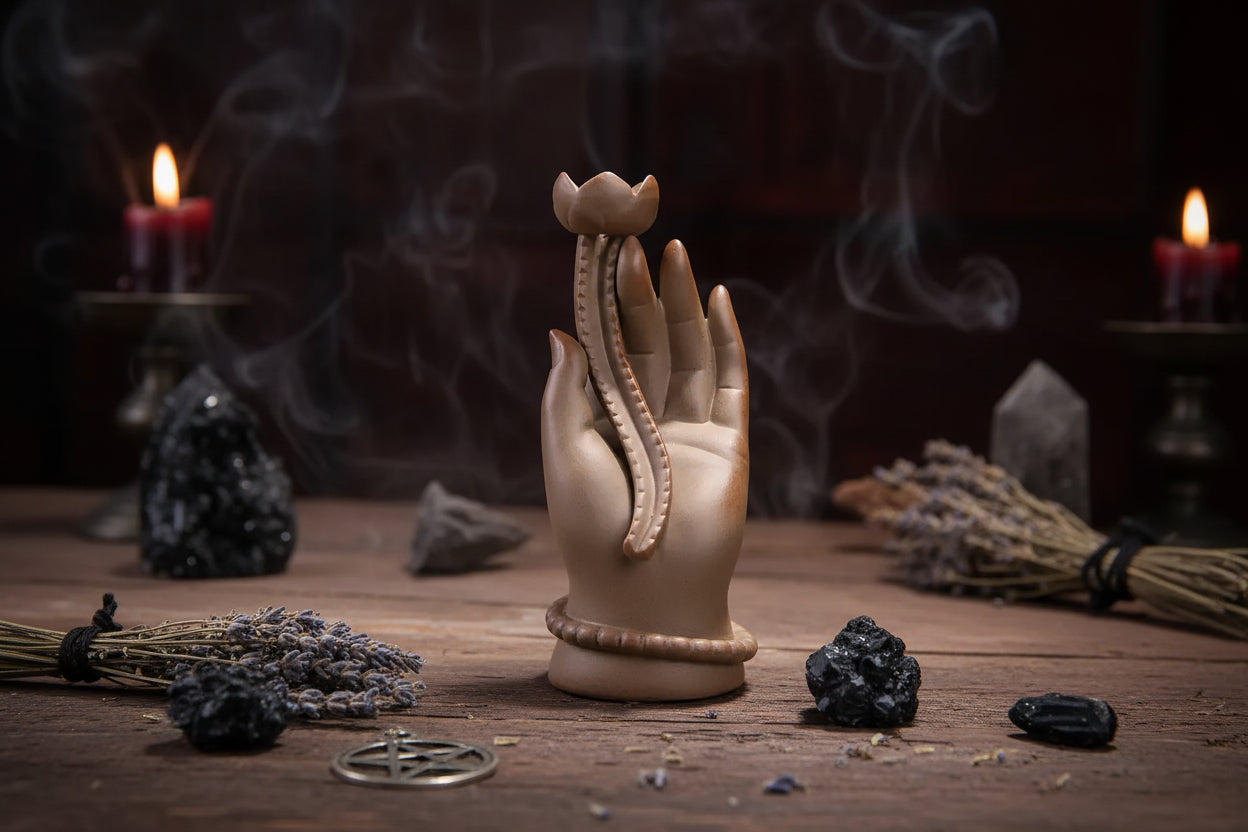 Hand Incense Burner - Sorceress Sanctuary Fingered citron