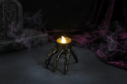 Haunted LED Candle Lantern - Sorceress Sanctuary Finger Candles-Square Skull Candle