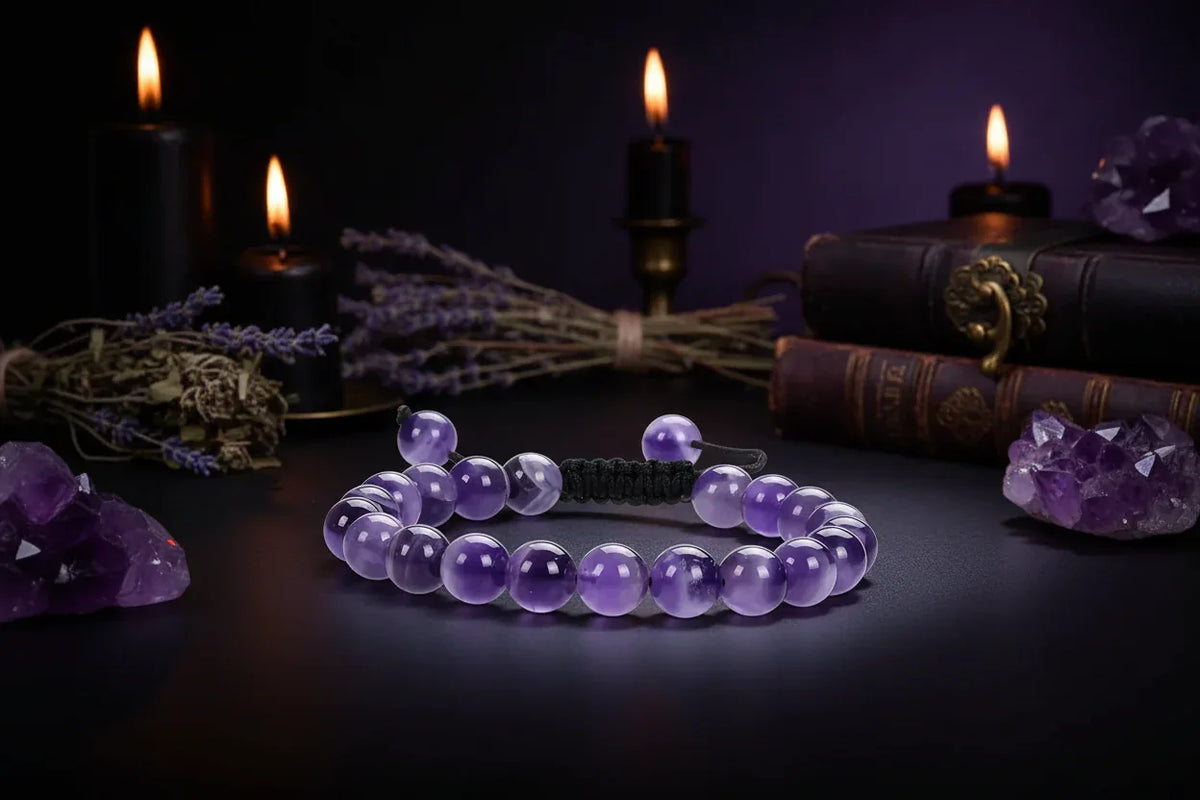 Healing Bracelets - Sorceress Sanctuary Blue agate-Black feldspar-Red agate-Colorful chakra-Rose Quartz
